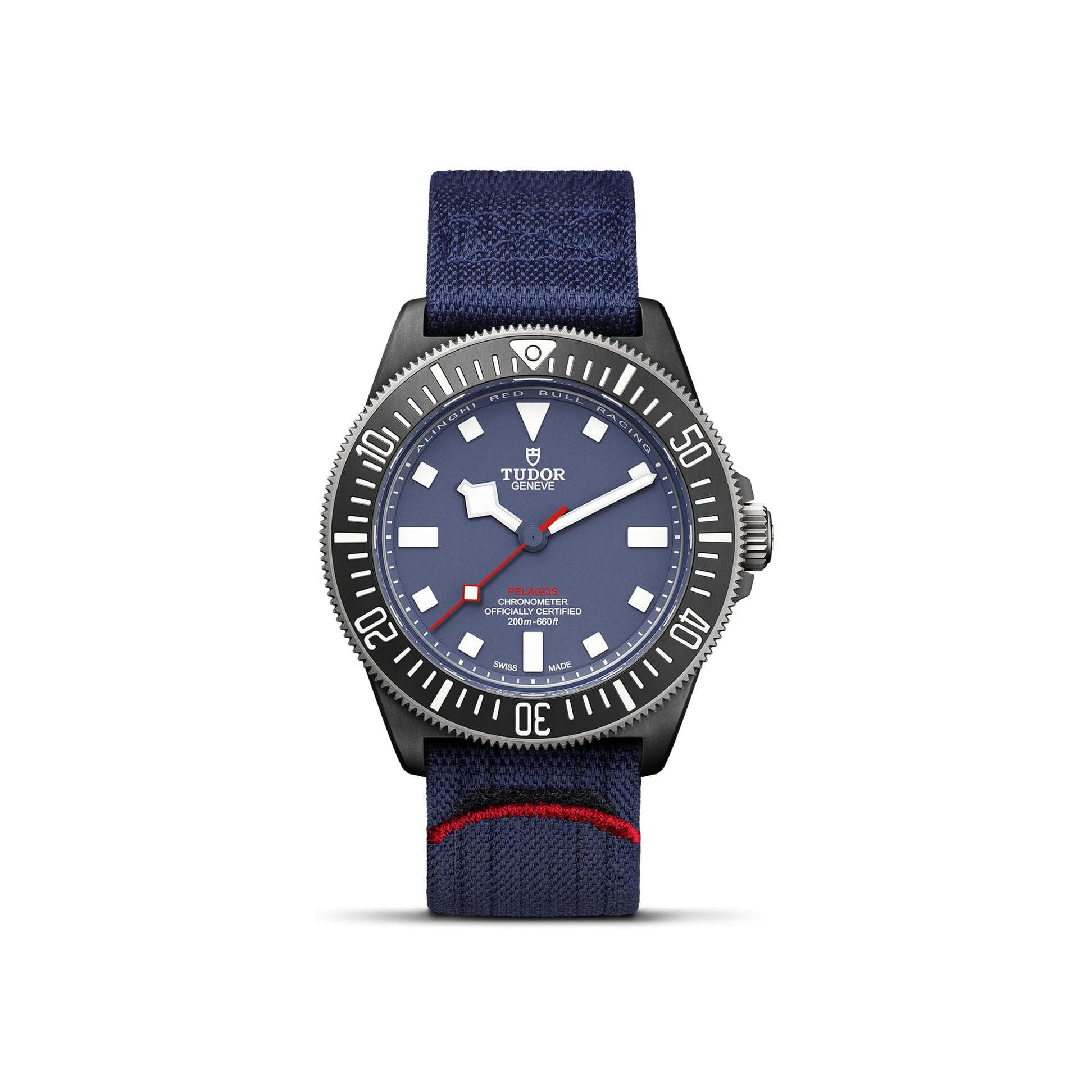 Montre TUDOR Pelagos FXD Lunette En Titane Avec Disque En Composite De Carbone Noir, Bracelet En Tissu - Carbone - Bleu