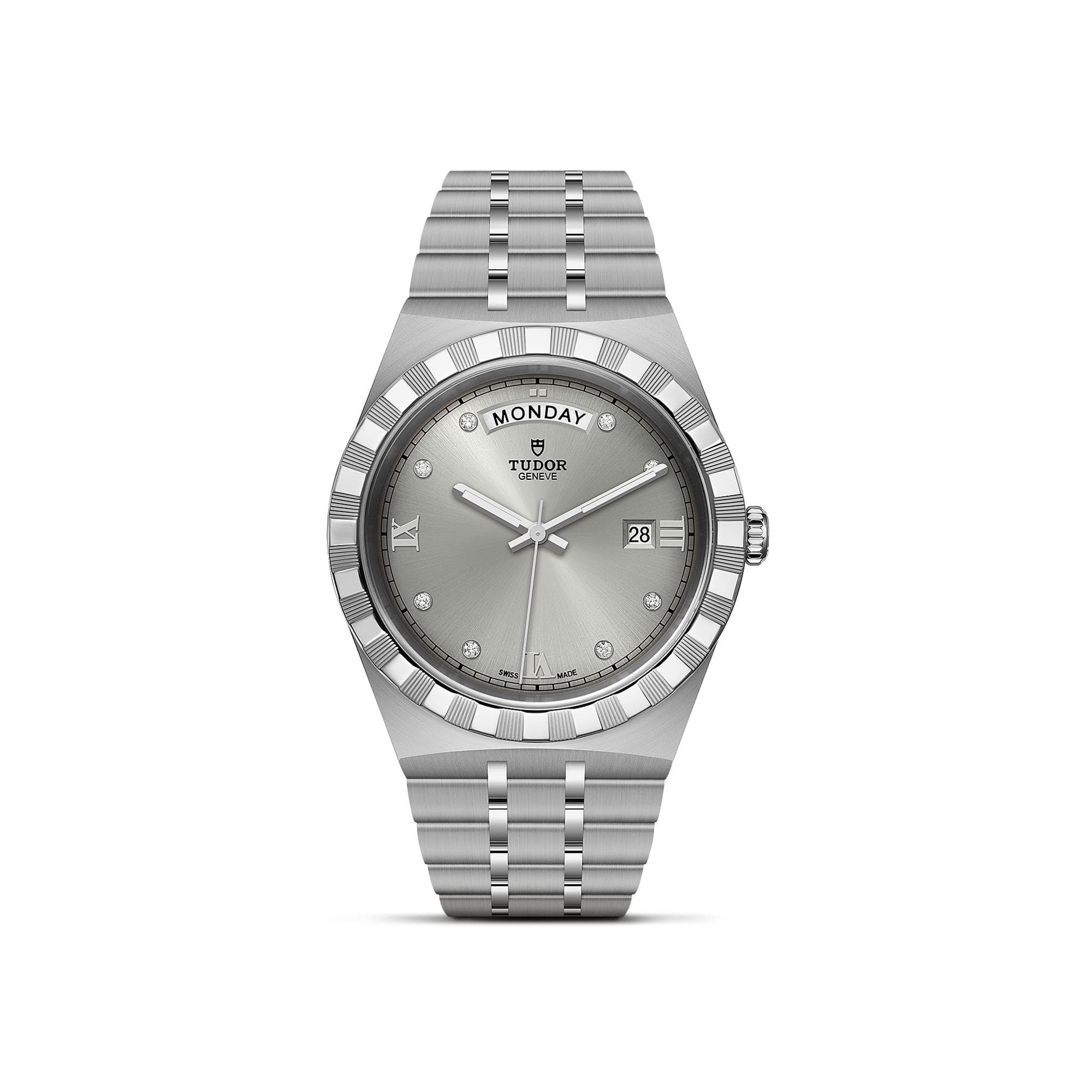 Montre TUDOR Royal Boîtier En Acier 41 Mm, Cadran Serti De Diamants - Acier - Diamant