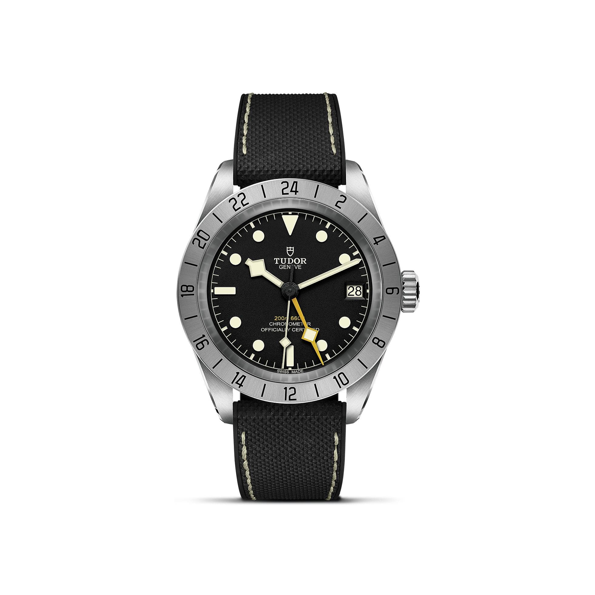 Montre TUDOR Black Bay Pro Boîtier En Acier 39 Mm, Bracelet Hybride Caoutchouc Et Cuir - Acier - Rose